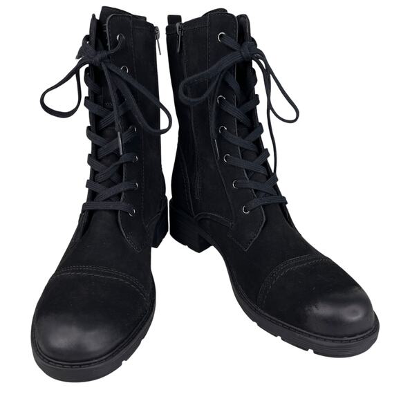 Clarks Hearth Maye Black Nubuck Lace Up Boot 11 New - Picture 7 of 16